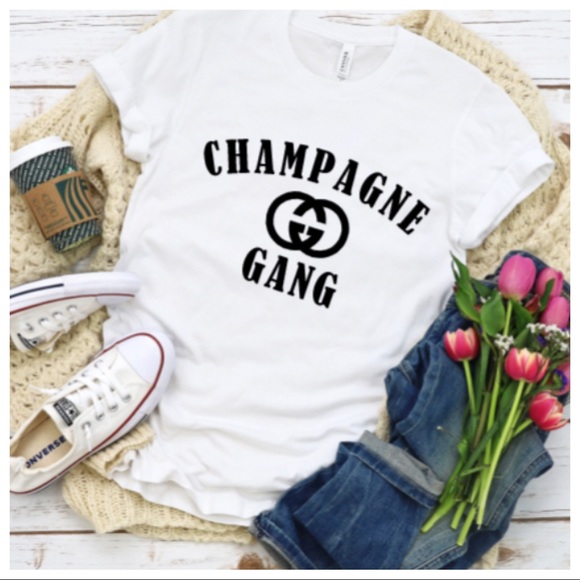 ✨LAST ONE✨CHAMPAGNE GANG GRAPHIC T SHIRT - Picture 9 of 9